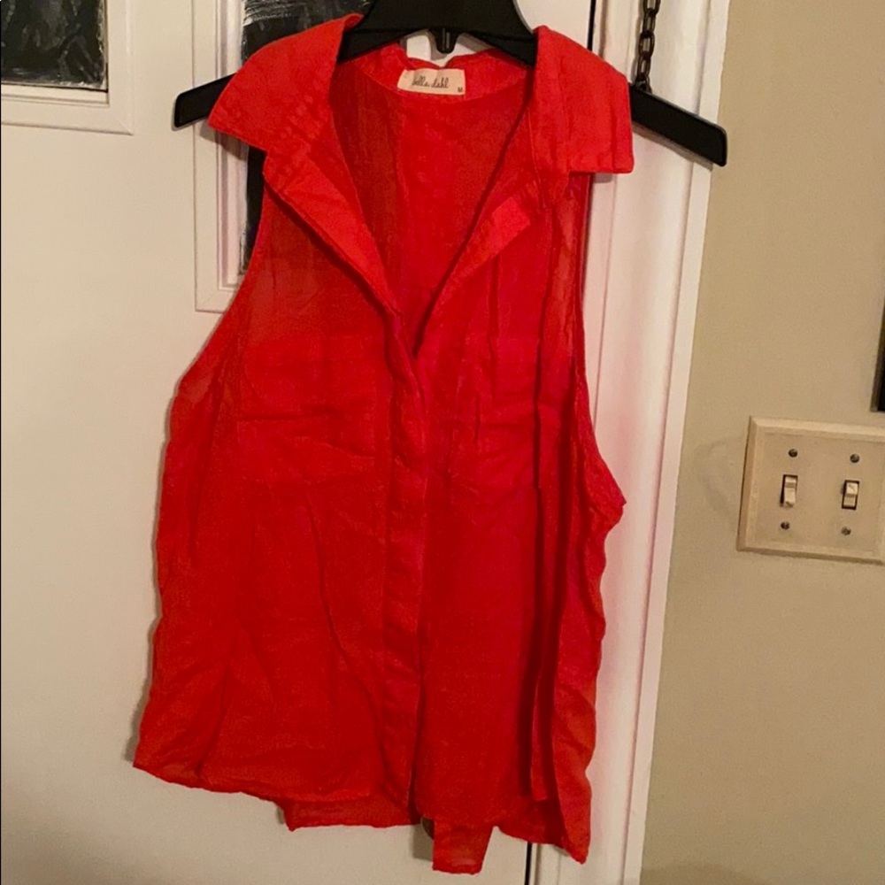 Orange Bella Dahl tank top